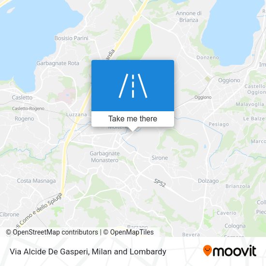Via Alcide De Gasperi map