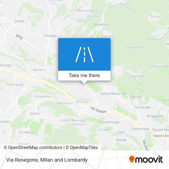 Via Resegone map