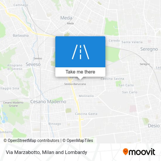 Via Marzabotto map