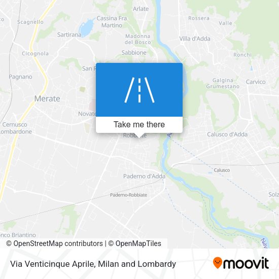 Via Venticinque Aprile map