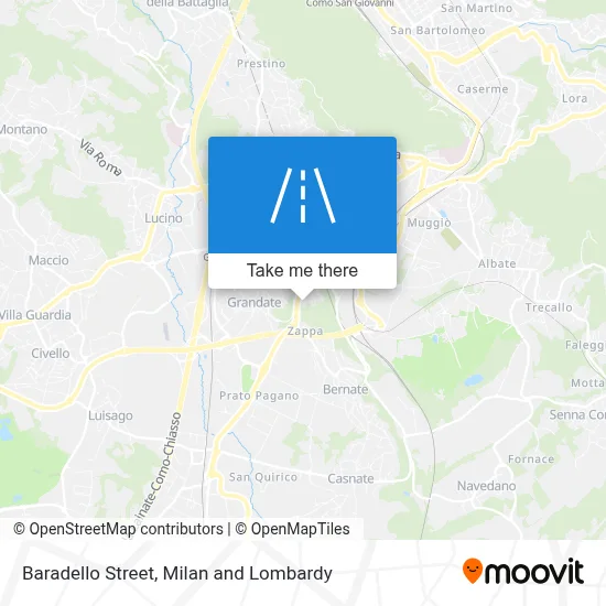 Baradello Street map