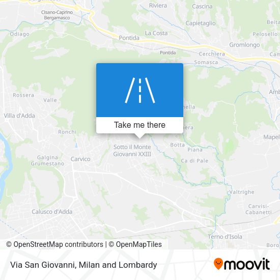 Via San Giovanni map
