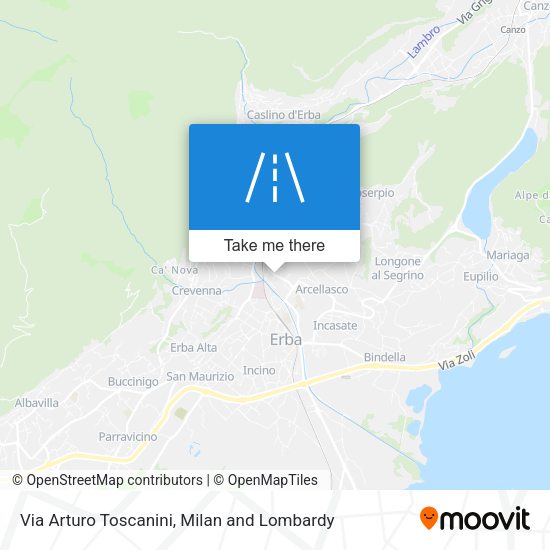 Via Arturo Toscanini map
