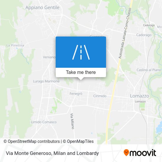 Via Monte Generoso map