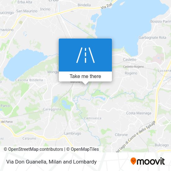 Via Don Guanella map