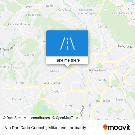 Via Don Carlo Gnocchi map