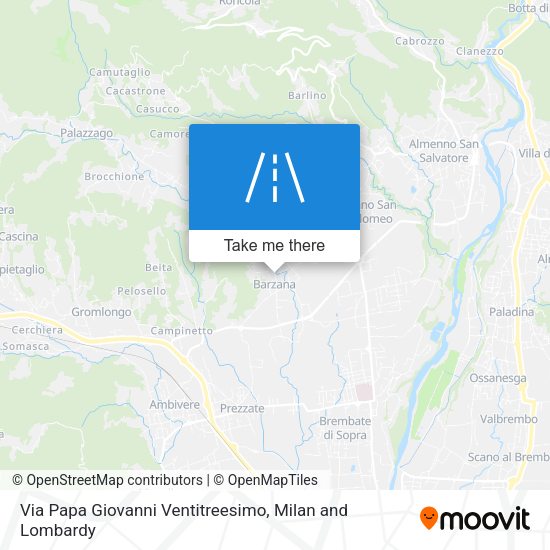Via Papa Giovanni Ventitreesimo map