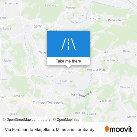 Via Ferdinando Magellano map