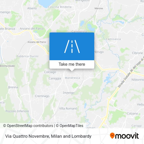 Via Quattro Novembre map