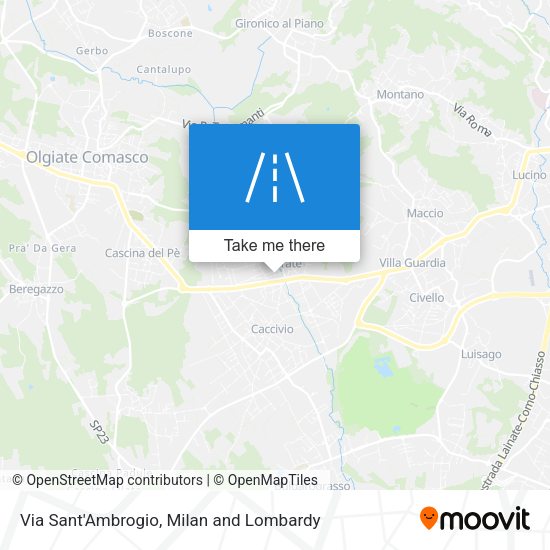 Via Sant'Ambrogio map
