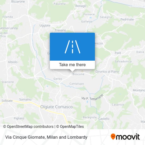 Via Cinque Giornate map
