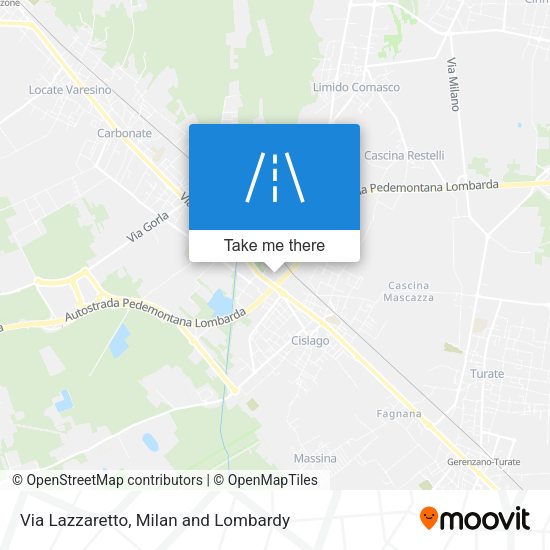 Via Lazzaretto map