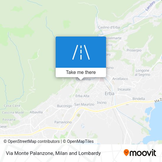 Via Monte Palanzone map