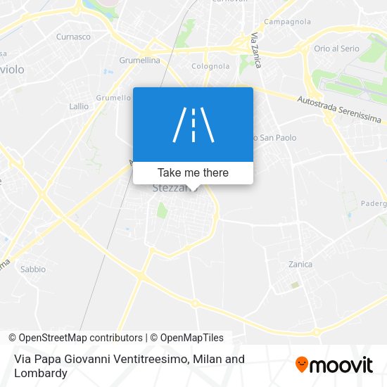 Via Papa Giovanni Ventitreesimo map