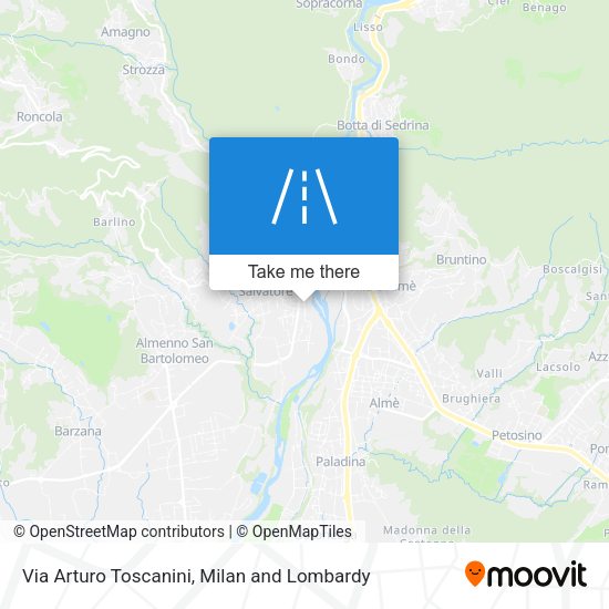 Via Arturo Toscanini map