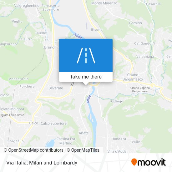 Via Italia map