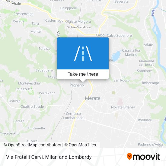 Via Fratelli Cervi map