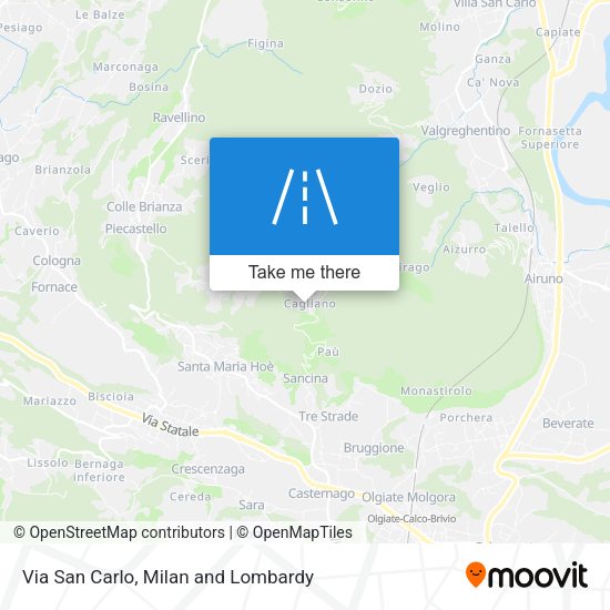 Via San Carlo map