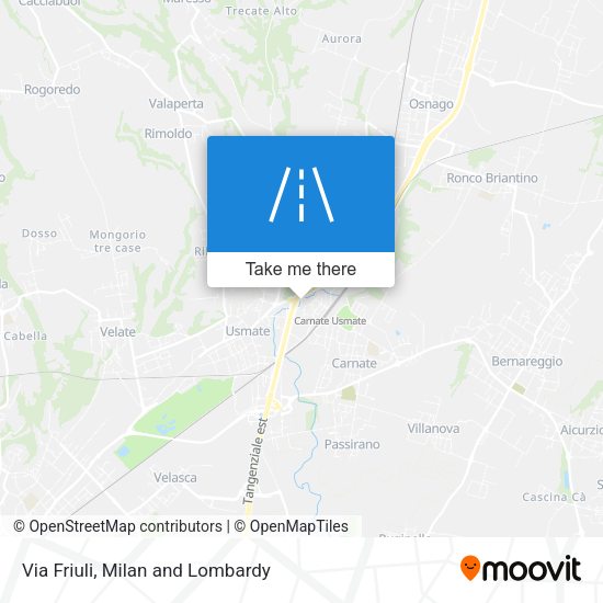 Via Friuli map