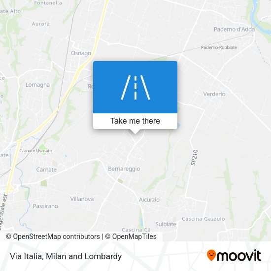 Via Italia map
