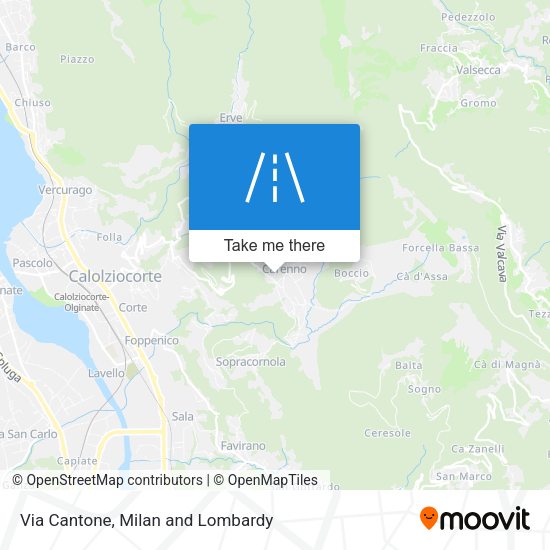 Via Cantone map