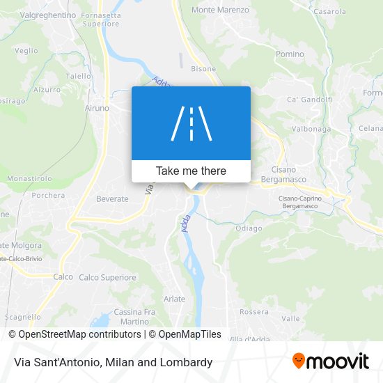 Via Sant'Antonio map