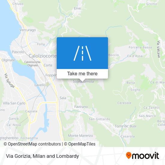 Via Gorizia map