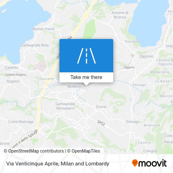 Via Venticinque Aprile map