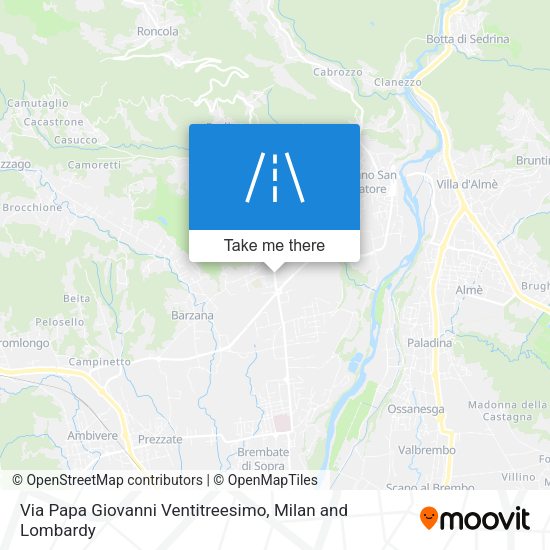Via Papa Giovanni Ventitreesimo map