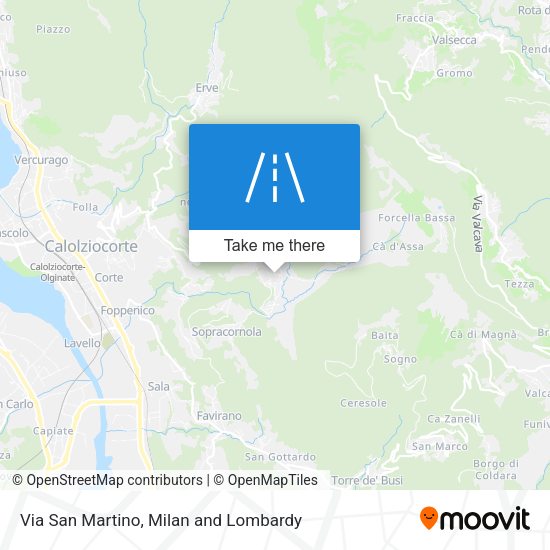 Via San Martino map