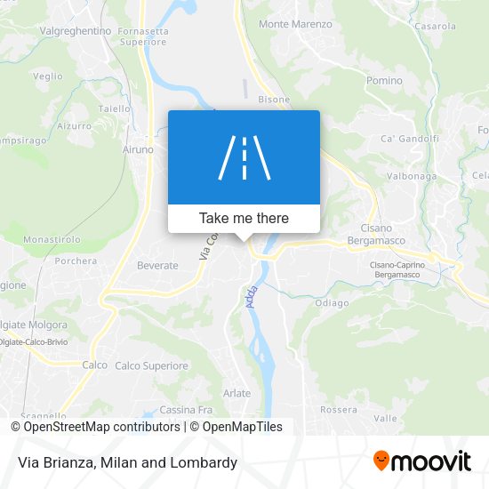 Via Brianza map