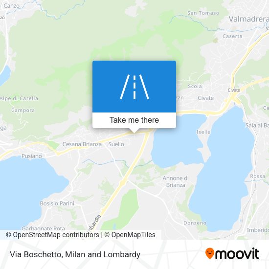 Via Boschetto map