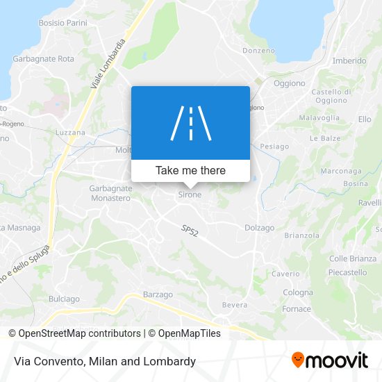 Via Convento map