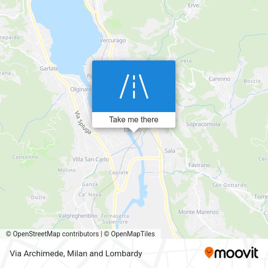 Via Archimede map