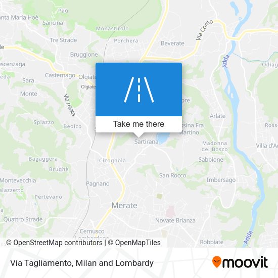 Via Tagliamento map