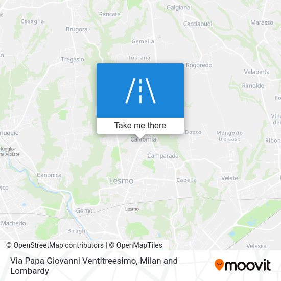 Via Papa Giovanni Ventitreesimo map