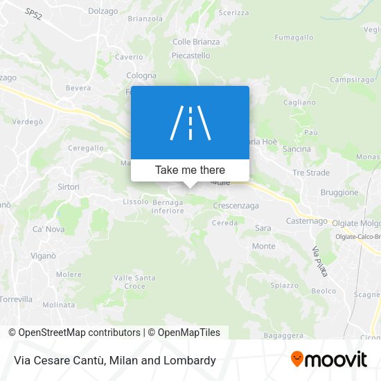 Via Cesare Cantù map