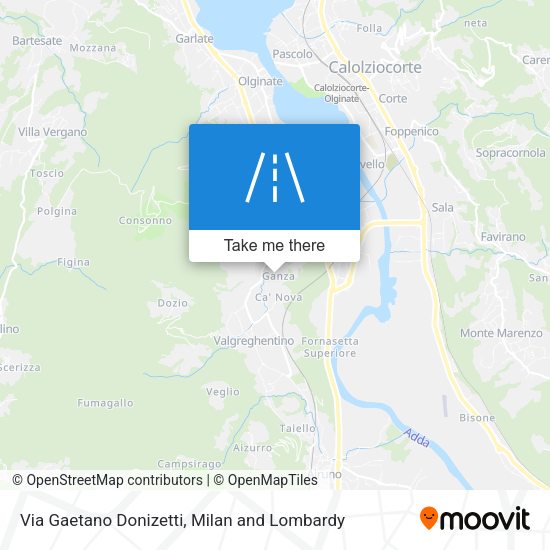 Via Gaetano Donizetti map