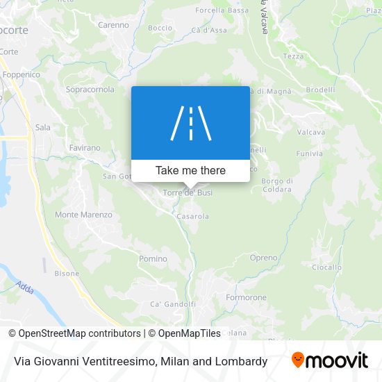 Via Giovanni Ventitreesimo map