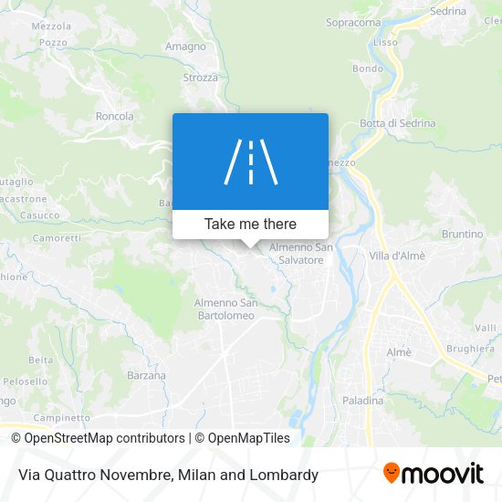 Via Quattro Novembre map