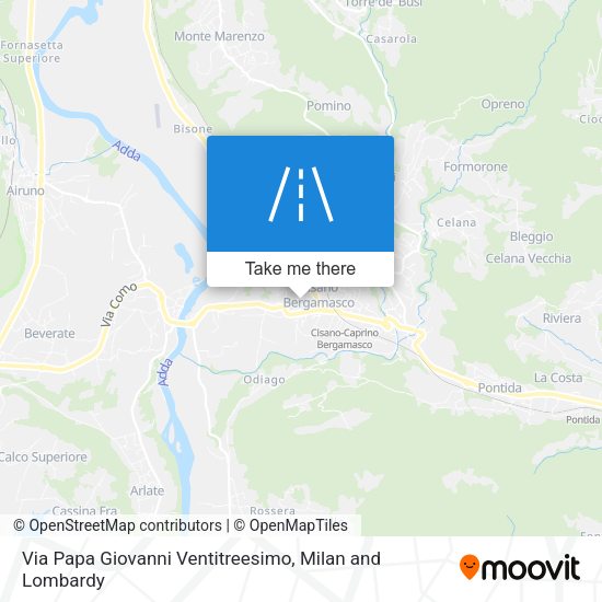 Via Papa Giovanni Ventitreesimo map