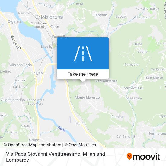 Via Papa Giovanni Ventitreesimo map