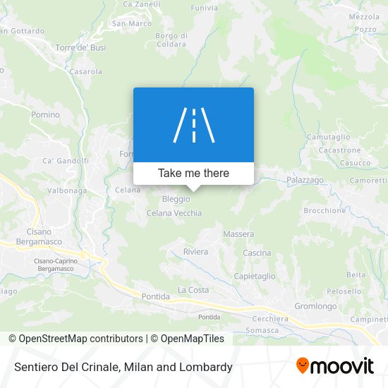Sentiero Del Crinale map