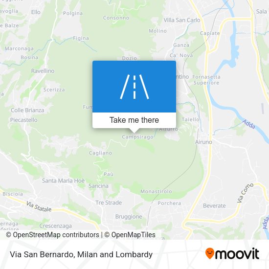 Via San Bernardo map