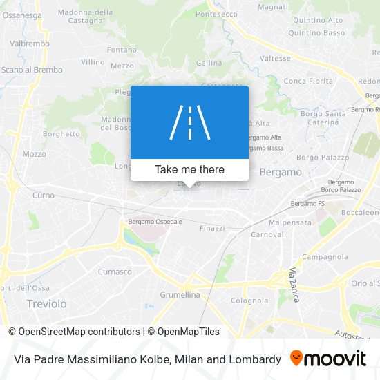 Via Padre Massimiliano Kolbe map