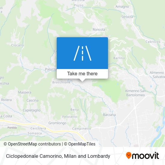 Ciclopedonale Camorino map