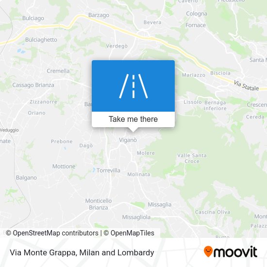 Via Monte Grappa map