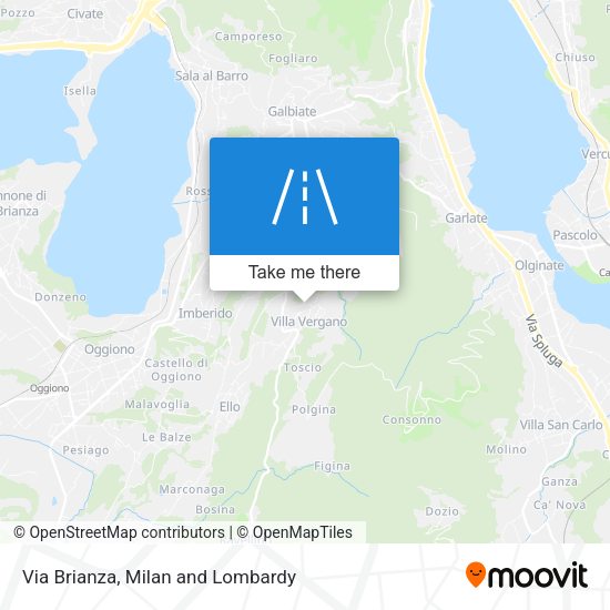 Via Brianza map
