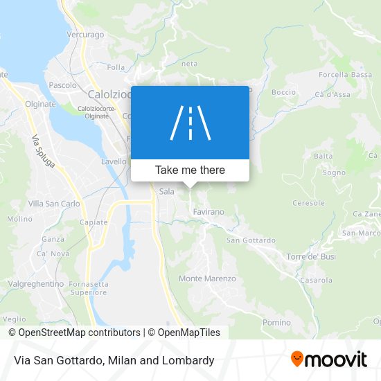 Via San Gottardo map