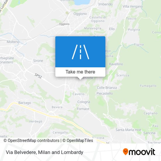 Via Belvedere map
